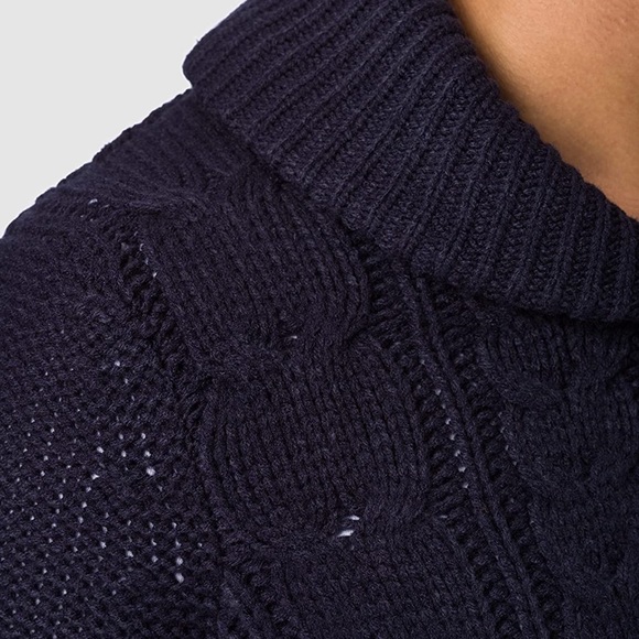 find. Men's Cable Knit Collar Cardigan Sweater - Picture 6 of 9